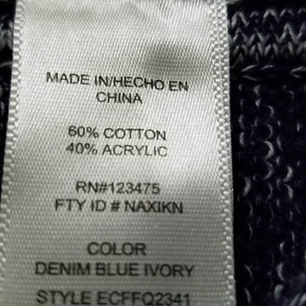 Ellen Tracy Marled Black White Tunic Sweater Large - Picture 6 of 8